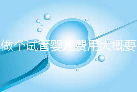 做個試管嬰兒費(fèi)用大概要多少錢